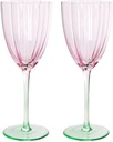 PEKJI Vintage Wine Glasses Clear Glass Cocktail Glasses with Long Stem Creative Champagne Glasses