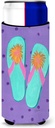 Flip Flops Purple Ultra Beverage Insulators for slim cans