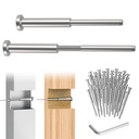 CKE 50 Pack 4"x4" Invisible Cable Railing Kits, T316 Stainless Steel 1/8" Invisible Receiver and Swage Stud End for Deck Cable Railing Hardware Threaded End Fitting for 2x2, 4x4 Wood/Metal Posts, CR31