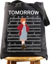 WZMPA Musical Tote Bag Orphan Fans Gift Tomorrow Musical Reusable Grocery Bag Theater Drama Merchandise