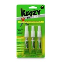 Krazy Fix Fast Waterproof Glue, Fast Curing Polyurethane Singles, Repair Adhesive for Shoe Repair, Ceramic, Plastic, Jewelry, Metal, 12 Grams (Pack of 3 x 4g mini Tubes)