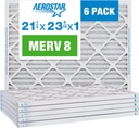 Aerostar 21.5x23.3125x1 MERV 8-6 Count - High Efficiency Pleated HVAC, Furnace & Air Conditioner Filters - Removes Dust, Lint, Mold & Allergy-Causing Pollen