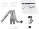 SAMODRA Bidet Installation Accessories Set, Contains 3/8" Metal T-Adapter, Teflon Tape, Circular Fixing Plates * 2, Cold Water Connection Metal Braided Hose