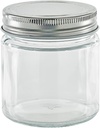 PacknWood Round Reusable Glass Jar | Recyclable Glass Jar with Aluminum Cap | Freezable Glass for Food Containers | Ideal for Jams, Sauces & Spices - 8.4oz D: 2.75in x W: 2.91in x H: 3.26in - 20 Pcs