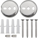 1 Set 1.5 Inch Diameter Towel Bar Replacement Parts Silver Stainless Steel Suspension Fastening Screws Bath Accessories