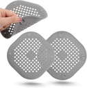 4 Pcs Hair Drain Catcher Silicone Drain Cover with Suction Cup Shower Drain Catcher Hair Strainer Bathroom Accessories for Shower Kitchen Bathroom Sink