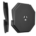 Qulity Vinyl Siding Mounting Blocks, Octagon Outdoor Light Mounting Block, 1/2 inch Lap Double and 4 inch Height Siding, Black 1 Pack
