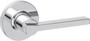 Kwikset Casey Interior Passage Round Door Handle, Lever for Closet and Hallway Doors, Reversible Non-Locking Handle Lever, Polished Chrome