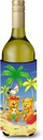 Caroline's Treasures APH0239LITERK Teddy Bears Picnic on The Beach Wine Bottle Hugger Bottle Cooler Sleeve Hugger Machine Washable Collapsible Insulator Beverage Insulated Holder