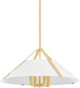 Hudson Valley Lighting 6726-AGB/SWH Raymond - 1 Light Pendant-12.75 Inches Tall and 26 Inches Wide, Finish Color: Aged Brass/Soft White