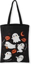 ATFUNSHOP Trick or Treat Bag - Reusable 15.7'' Large Canvas Tote & Grocery Bag for Kids