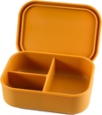 Silicone Bento Boxes Lunch Container, Leak-Proof Lunch Container, BPA-Free, Dishwasher Safe (Yellow)