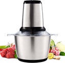 Meat Grinder Electric, Food Processor 2L Stainless Steel Meat Blender Food Chopper for Meat, Vegetables, Fruits and Nuts