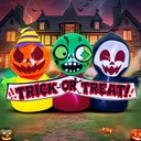 6FT Halloween Inflatable Decoration Outdoor, Halloween Decoration Outdoor Inflatable Trick or Treat Halloween Party Blow up Pumpkins Holiday Garden Yard Lawn Décor