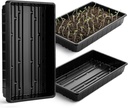 Mr. Pen- Plastic Growing Trays, 5Pack, Black, 17x10, Plant Tray, Seed Tray, Seedling Tray, Propagation Tray, Plant Trays for Seedlings, Planting Trays, Microgreens Growing Trays, Seedling Starter Tray