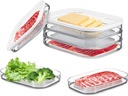 Deli meat container for fridge, lunch meat container for refrigerator, bacon storage container, deli containers with lids, BPA-free, 3 pieces.