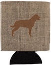 Caroline's Treasures BB1111-BL-BN-CC Labrador Burlap and Brown BB1111 Can or Bottle Hugger Cooler Washable Drink Sleeve Collapsible Beverage Insulated Holder, Can Hugger, Multicolor