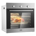 VEVOR Single Wall Oven, 2.68 Cu.Ft Electric Wall Ovens with Timer, 24" Built-in Electric Wall Oven with 6 Cooking Functions, Mechanical Knob Control Convection Wall Oven with Baking Rack and Tray