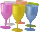 Tall Red Plastic Wine Glasses 6 Pack Shatterproof Party Cups Easter Themed Goblets