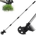 Hoe Garden Tool,New 2 in 1 Garden Hoe Heavy Duty 9-Teeth Weed Puller Rake,Long Handle Hand Hoe for Weeding,Weed Remover Tool for Garden,Backyard or Farm Planting