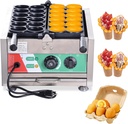 Commercial Bubble Waffle Makers, 1800W Egg Shaped Waffle Maker, Electric Commercial Stainless Steel Nonstick Waffle Baker Machine For Restaurant, Cafe, Tea Shop, Bakery, Canteen