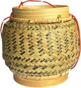 Traditional bamboo Sticky Rice Container, Bamboo Basket Storage 3.5"