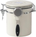 304 Stainless Steel Sealed Storage Jar, Crisper Jar With Spoon, Coffee Bean Sealed Jar (Beige, 51 OZ)