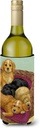 Caroline's Treasures ASA2155LITERK Puppies Wine Bottle Hugger Bottle Cooler Sleeve Hugger Machine Washable Collapsible Insulator Beverage Insulated Holder