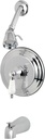 Kingston Brass KB3631PL Restoration Tub and Shower Faucet with Porcelain Lever Handle, Polished Chrome