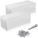 12 Pack Aluminum Gutter Valley Splash Guard,Keep Water from Overshooting The Gutter,for Valley,Corner,or Straight,10 inch Each Piece,White