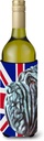 Caroline's Treasures LH9596LITERK Neapolitan Mastiff with English Union Jack British Flag Wine Bottle Hugger Bottle Cooler Sleeve Hugger Machine Washable Collapsible Insulator Beverage Insulated Holde