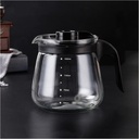 Iced Tea Pitcher Multi-color Glass Jug Household Kettle with Anti-scaling Handle Large-capacity Pitcher with Scale Large-caliber Easy to Clean Cold Water Jug (Capacity : 1.7L, Color : Black)