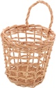 Alipis Hanging Kitchen Basket for Vegetables Woven Storage Container for Garlic Ginger Rustic Wall Organizer for Kitchen Essentials Easy to Install Stylish Design