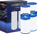 Cryspool® 04072 Filter Compatible with PRB25-IN Hot Tub Filter, C-4326, FC-2375, 3005845, R172327, R173429, 33521, 25392, 817-2500, 5X13 Drop in Spa Filter, 2 Pack