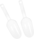 Alipis 2pcs Professional Plastic Ice Scoop Pc Material Flour Scooper for Loose Tea Comfortable to Hold Handle Dog Cat Food Shovel