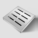 Bathroom sink drain filter，Square groove drain grille，304 stainless steel drain cover，Outdoor Sewer Cover，Grid Rainwater Grate，Basement sewer cover to block debris，for Yard/garden/driveway(Thickness2m