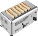 6 Slices Commercial Toaster, 110V Toaster Bread Baking Machine,Wide Slot Stainless Steel for Restaurant and Home Kitchen