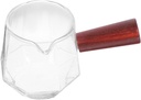 Alipis Glass Milk Pitcher Handle Espresso Pouring Cup for Coffee Tea Hot Easy to Clean and Store for Home Office Use