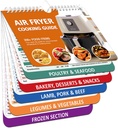 𝑶𝒗𝒆𝒓 200 𝑭𝒐𝒐𝒅𝒔 Air Fryer Cheat Sheet Magnets Cooking Guide Booklet, Air Fryer Cooking Guide, Air Fryer Magnetic Cheat Sheet Set, Air Fryer Accessories for Fry and Cook