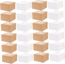 40Pcs Muffin Carrier Cake Boxes with Clear Window Heart Shaped Dessert Packing Boxes and Cakes Lightweight and Portable Packaging for Takeaway Lunch and Party