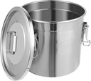 Stainless Steel Airtight Canister,Food Storage Canisters with Airtight Lid & Locking Clamp,Rice Cereal Grain Canisters for Kitchen Storager Bucket for Flour, Coffee Bean (12L)