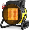 Outdoor Heaters for Patio, 1500W Outdoor Space Heater with 3S PTC Fast Heating, 3-Mode Electric Patio Heater for Greenhouse, Garage, Deck & Patio, Overheat Protection Yellow