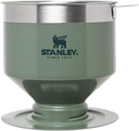 STANLEY Perfect Brew Pour Over | Manual Single Cup Coffee Maker | Drip Coffee Maker with Reusable Filter | Easy Clean Stainless Steel | BPA-Free | Hammertone Green