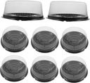 IMIKEYA 10pcs Reusable Plastic Cake Boxes with Lids Round Transparent Bakery Cake Carriers Containers for Party Outdoor Camping and Food Display