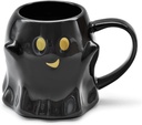 14 oz Halloween Ghost Coffee Mug - Cute Ceramic Ghost Pattern Ghostface Mug Coffee Cup Halloween Accessories Birthday Gifts for Kids Adult (black)