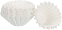 MECCANIXITY 2-4 Cup Basket Coffee Filters White Paper Filter 50/185mm Drip Coffee Makers Coffee Filter for Cafe Office Home, Pack of 50