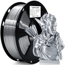 GIANTARM Silk Metallic Silver PLA 3D Printer Filament 1kg Spool, 1.75mm Dimensional Accuracy +/-0.03mm, 1080 Feet per Roll, Vacuum Packaging