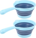 PRETYZOOM Folding Water Tabo 2pcs Large Water Scoops Kitchen Household Folding Bailer Sturdy Reusable Food-grade Material Long Handle