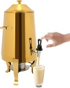 13L Hot Beverage Dispenser, Stainless Steel Coffee Urn Electric Hot Drinks Dispenser with 95-185℉ Heating Board & Fuel Tray for Party Even Buffet Catering (Gold (Fuel Heating))