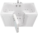 Ella Tub4Two 32"x60" Hydro + Air w/ Independent Foot Massage Acrylic 2 Seat Walk in Tub, Left Door, Heated Seats, 2 PC Fast Fill Faucet, 2" Dual Drain